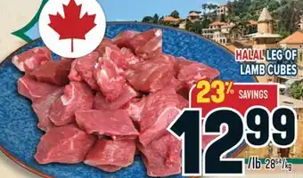 Marché Adonis HALAL LEG OF LAMB CUBES offer