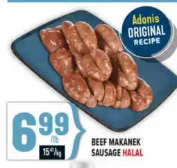 Marché Adonis BEEF MAKANEK SAUSAGE HALAL offer