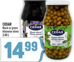 Marché Adonis CEDAR Black or green lebanese olives offer