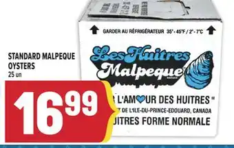 Marché Adonis STANDARD MALPEQUE OYSTERS offer