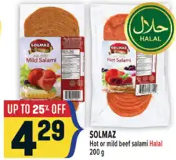 Marché Adonis SOLMAZ Hot or mild beef salami Halal offer
