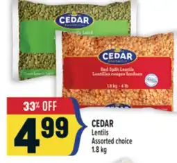 Marché Adonis CEDAR Lentils offer