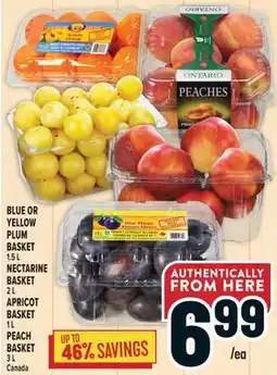Marché Adonis BLUE OR YELLOW PLUM BASKET offer