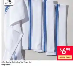 Kitchen Stuff Plus 4 Pc. Zephyr Quick Dry Tea Towel Set offer