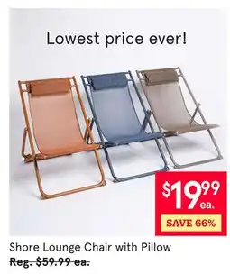 Kitchen Stuff Plus Shore Lounge Chair with Pillow offer