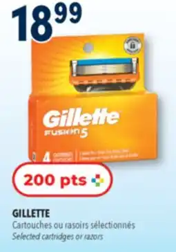 Familiprix GILLETTE, Selected cartridges or razors offer