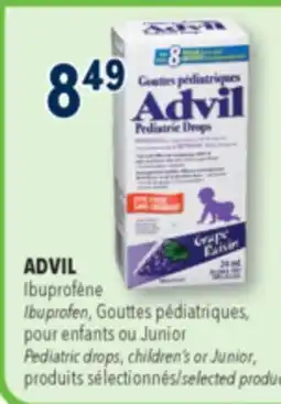 Familiprix ADVIL, Ibuprofen, Pediatric drops, children's or Junior, selected products offer
