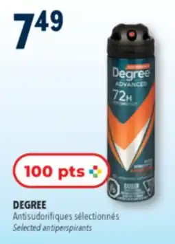Familiprix DEGREE, Selected antiperspirants offer