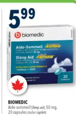 Familiprix Biomedic extra strength sleep aid liquid gels 20un offer
