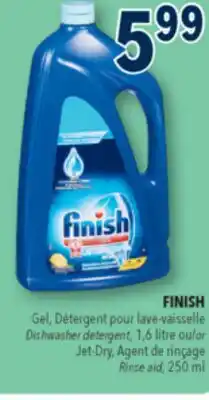 Familiprix FINISH, Dishwasher detergent, 1,6 litre or Jet-Dry, Rinse aid, 250 ml offer