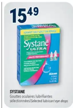 Familiprix SYSTANE, Selected lubricant eye drops offer