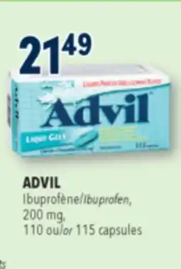 Familiprix ADVIL, Ibuprofen, 200 mg, 110 or 115 capsules offer