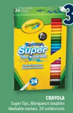 Familiprix CRAYOLA, Super Tips, Washable markers, 24 units offer