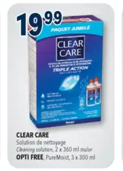 Familiprix CLEAR CARE, Cleaning solution, 2 x 360 ml or OPTI FREE, PureMoist, 3 x 300 ml offer
