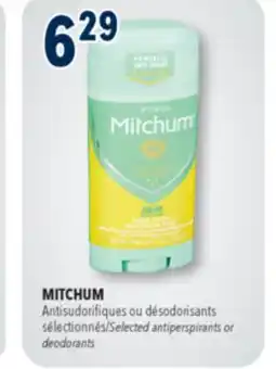 Familiprix MITCHUM, Selected antiperspirants or deodorants offer