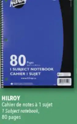 Familiprix HILROY 1 Subject notebook, 80pages offer