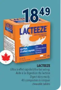 Familiprix LACTEEZE, Ultra fast acting, Digest dairy easily, 40 chewable tablets offer
