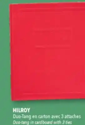 Familiprix HILROY, Duo-tang in cardboard with 3 ties offer