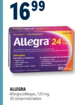 Familiprix ALLEGRA Allergies, 120mg, 30tablets offer