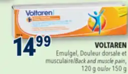 Familiprix VOLTAREN Back and muscle pain, 120g or 150g offer