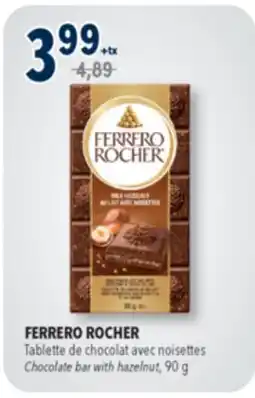 Familiprix FERRERO ROCHER, Chocolate bar with hazelnut, 90 g offer