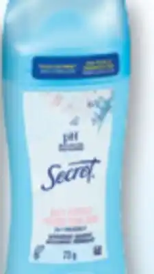 Familiprix SECRET Selected antiperspirants or deodorants offer