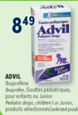 Familiprix ADVIL, Ibuprofen, Pediatric drops, children's, selected products offer