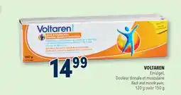 Familiprix VOLTAREN, Emulgel, Back and muscle pain, 120 g or 150 g offer