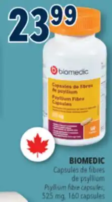 Familiprix BIOMEDIC Psyllium fibre capsules, 160 capsules offer