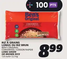 IGA BEN'S ORIGINAL CONVERTED, CUISSON RAPIDE LONG GRAIN OR BROWN RICE offer