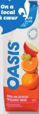IGA OASIS FRUIT DRINK, FRUIT NECTAR, VEGETABLE COCKTAIL OR ICED TEA offer