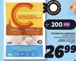 IGA COMPLIMENTS SIMPLE NATURELLEMENT FROZEN SCALLOPS offer
