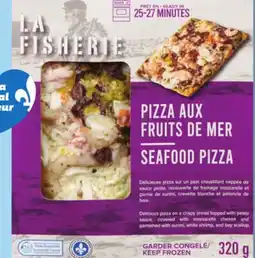 IGA LA FISHERIE FROZEN SEAFOOD PIZZA offer