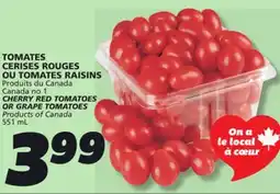IGA CHERRY RED TOMATOES OR GRAPE TOMATOES offer