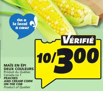 IGA PEACHES AND CREAM CORN ON THE COB offer