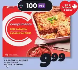 IGA COMPLIMENTS FROZEN LASAGNA offer