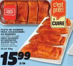 IGA FRESH SEASONED OR MARINATED SALMON FILLETS offer