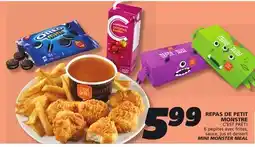 IGA C'EST PRÊT! 6 pépites avec frites, sauce, jus et dessert MINI MONSTER MEAL offer
