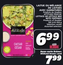 IGA LETTUCE OR LETTUCE MIX WITH TOPPINGS offer