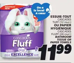 IGA FLUFF BATHROOM TISSUE OR PAPER TOWELS offer