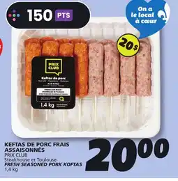 IGA PRIX CLUB FRESH SEASONED PORK KOFTAS offer