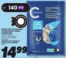 IGA COMPLIMENTS FROZEN ECUADORIAN WHITE RAW SHRIMP offer