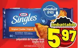 Metro PRÉPARATION DE FROMAGE FONDU SINGLES KRAFT | KRAFT SINGLES PROCESS CHEESE FOOD offer
