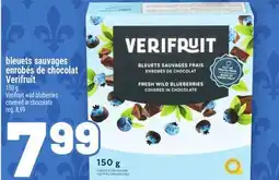 Metro BLEUETS SAUVAGES ENROBÉS DE CHOCOLAT VERIFRUIT | VERIFRUIT WILD BLUBERRIES COVERED IN CHOCOLATE offer