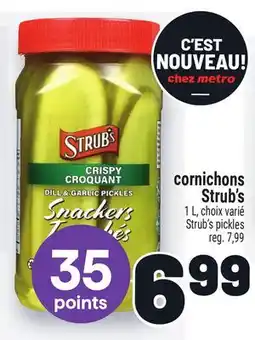 Metro CORNICHONS STRUB'S | STRUB'S PICKLES offer