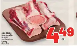 Metro OS À SOUPE AVEC MOELLE | SOUP MARROW BONES offer