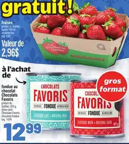 Metro À L'ACHAT DE FONDUE AU CHOCOLAT CHOCOLATS FAVORIS | CHOCOLATS FAVORIS CHOCOLATE FONDUE offer