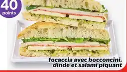 Metro FOCACCIA AVEC BOCCONCINI, DINDE ET SALAMI PIQUANT offer