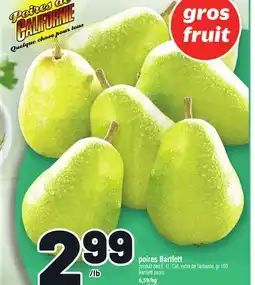Metro POIRES BARTLETT | BARTLETT PEARS offer
