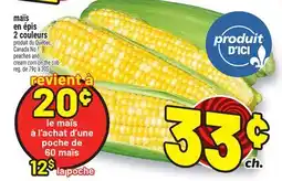 Metro MAÏS EN ÉPIS 2 COULEURS | PEACHES AND CREAM CORN ON THE COB offer